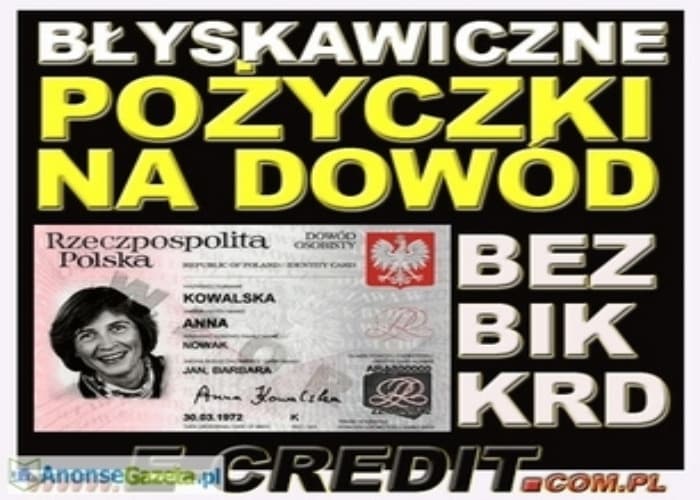 Pożyczki 24h. Bez BIK. Chwilówki na dowód. On-line. Kredyty