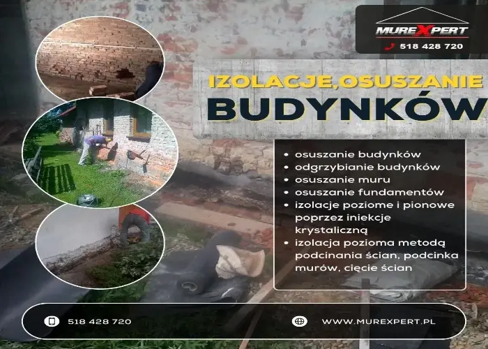 Iniekcja krystaliczna, podcinanie ścian i drenaże Śląsk/Małopolska