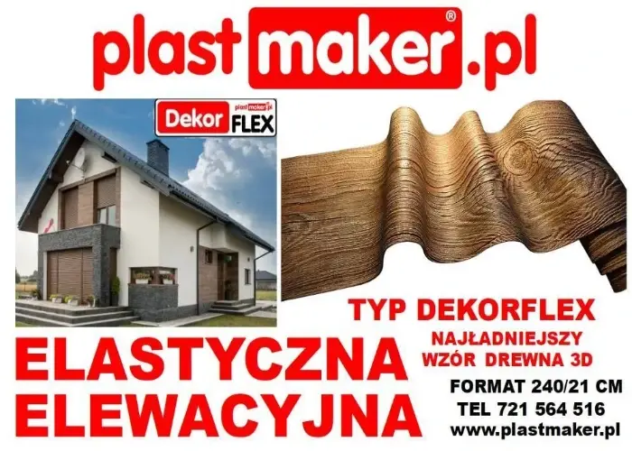 NOWOŚĆ - Elastyczna luksusowa elastyczna deska MEGA FORMAT/  4,5 długości i 29 cm szer. Imitacja dre