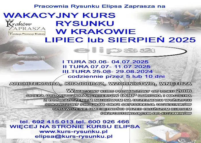 Wakacyjny kurs rysunku Elipsa 2025