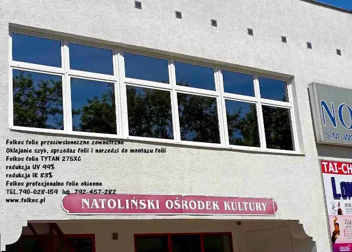 Oklejanie szyb folią przeciwsłoneczną Warszawa -Usługa 
