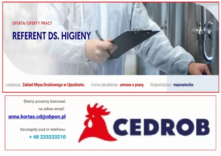 Referent ds. Higieny w Ujazdówku