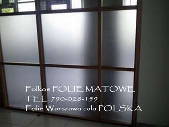 Folie okienne MATOWE- Białystok Folie 100% prywatności - folie do domu i biura Folkos