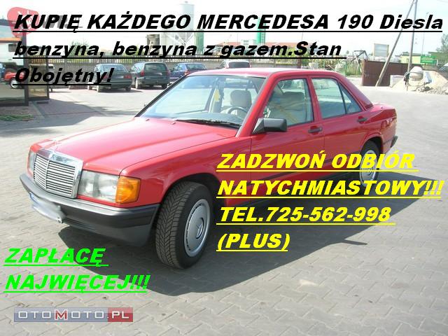 Kupię Mercedesa 190,124,207,208,209,210,212,216,307,308,309,310,312,316,408,412,416,Sprinter Vito,MB