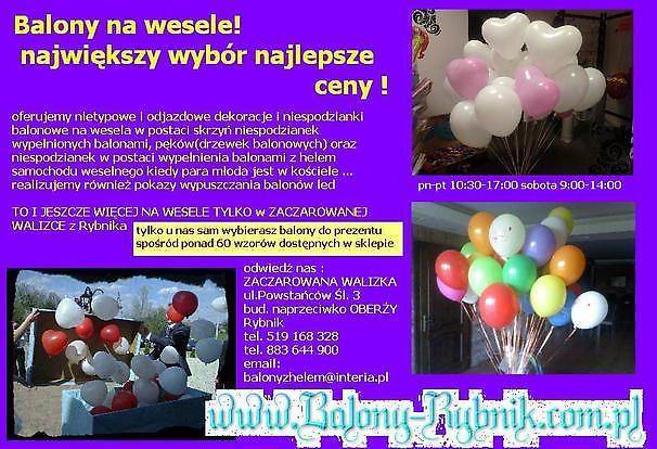 Skrzynia pełna balonów z helem na Twoje wesele!