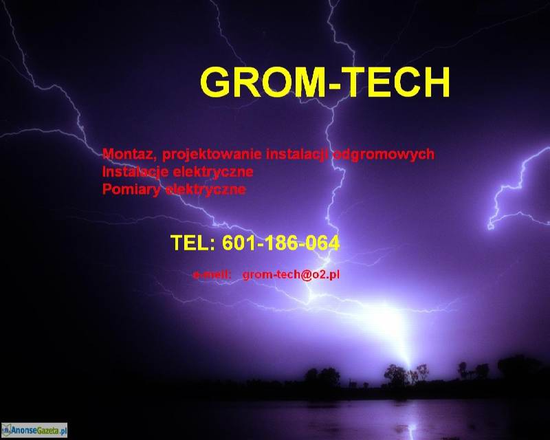 Montaz instalacji odgromowych domki hale garaze projekty 601-186-064