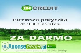 Tylko teraz w InCredit - pierwsza pożyczka do 1000 zł za 0%!