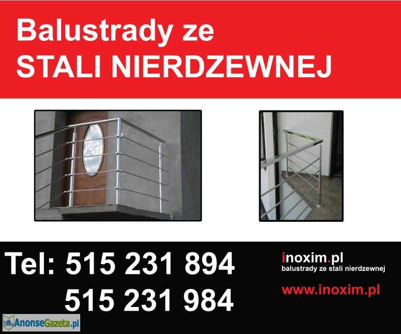 Balustrady ze stali nierdzewnej INOXIM