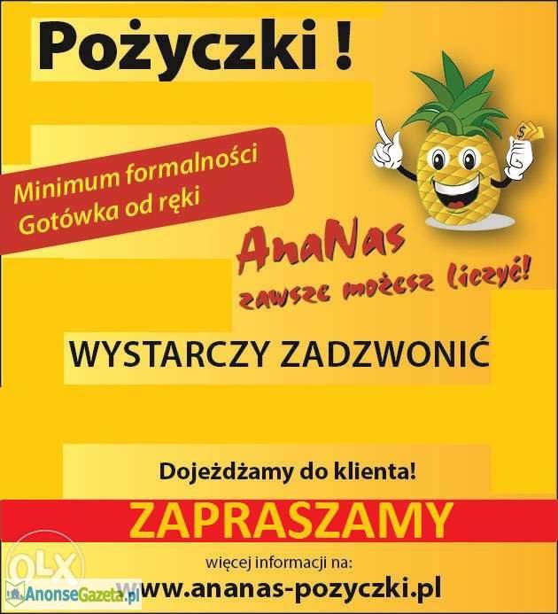 Pożyczki krótkoterminowe. ANANAS zawsze możesz liczyć!