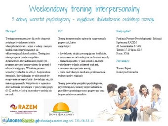 Weekendowy trening interpersonalny