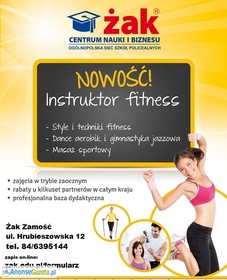 Tylko w ŻAKu-Instruktor fitness! 