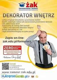 DEKORATOR WNĘTRZ-ZAOCZNIE, ZAPISY ON LINE!