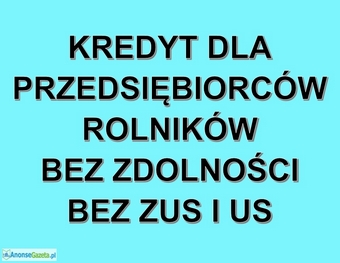 KREDYT NA OŚWIADCZENIE DLA PRZEDSIĘBIORCÓW