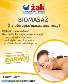 Biomasaż (masaż leczniczy) w Żaku! 