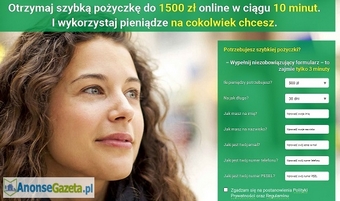 Otrzymaj szybką pożyczkę do 1500 zł