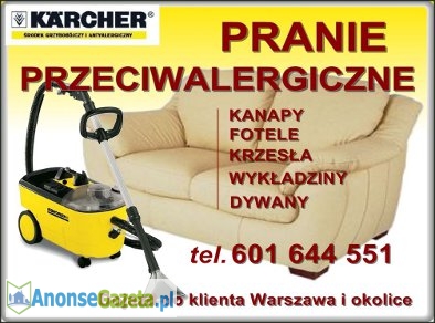 Profesjonalne pranie, czyszczenie dywanów i tapicerki.