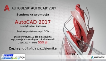 autoryzowane szkolenie AutoCAD - promocja dla studentów