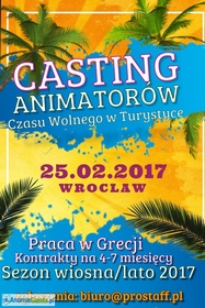 Animator Czasu Wolnego w Grecji - casting