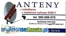 ANTENY SATELITARNE / TELEWIZJA NAZIEMNA DVB-T / INTERNET - Montaż, serwis