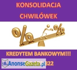 Konsolidacja chwilówek!!! Kredyt BANKOWY!!!