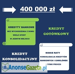 Kredyt gotówkowy lub konsolidacyjny! WIELE OFERT!