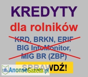 Kredyty dla rolników bez BIG InfoMonitor, KRD, ERIF, MIG BR (ZBP)