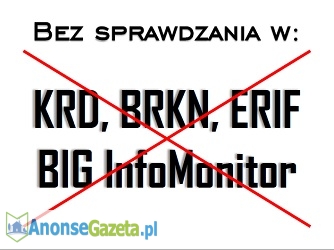 Kredyt dla firm/rolników bez KRD, BRKN, BIG, ERIF