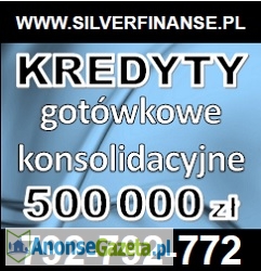 Kredyty gotówkowe! Do 500 000 zł! Cała Polska!