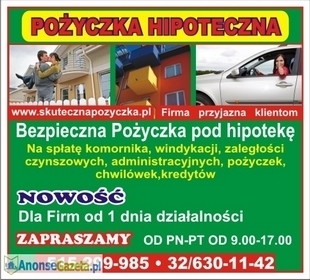 BEZPIECZNA POŻYCZKA HIPOTECZNA BEZ BIK