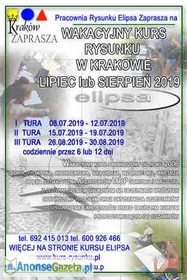 Wakacyjny kurs rysunku Elipsa 2019