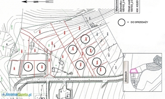 Do sprzedania działki o powierzchni od 600 m2 do 1800 m2,249.253