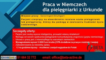 Praca w Niemczech dla pielęgniarki z Urkunde