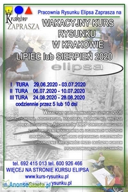 Wakacyjny kurs rysunku Elipsa 2020