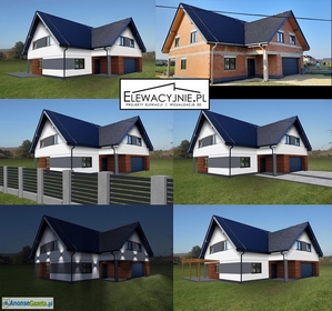 Projekt elewacji, wizualizacje 2D/3D, projekt elewacja domu