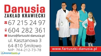 Odzież medyczna, fartuchy medyczne - Fartuszki Danusia 