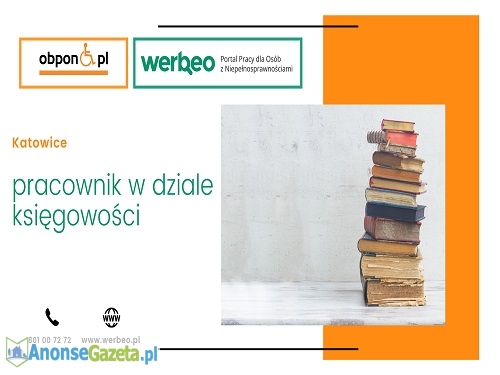 Pracownik w dziale księgowości - Katowice / z orzeczeniem o niepełnosprawności