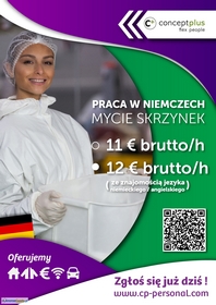 Pracownik (k/m) – mycie skrzynek pod ciśnieniem. Praca bez znajomości języka niemieckiego!