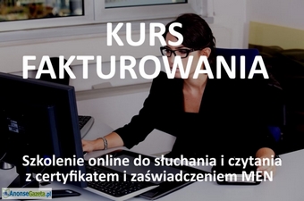 Fakturowanie – szkolenie online do słuchania z zaświadczeniem