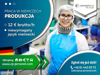 Pracownik produkcji (k/m) – bez znajomości języka – Niemcy