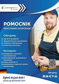 Pomocnik - Pracownik gospodarczy (k/m) - Niemcy