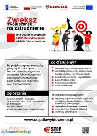 STOP dla wykluczenia- szkolenie + staż