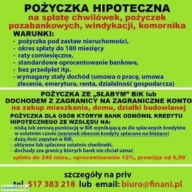 Kredyt na spłatę chwilówek, pożyczek pozabankowych, komornika, windykacji lub innych długów