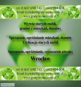 Wywóz/Odbiór/Utylizacja starych mebli Wrocław