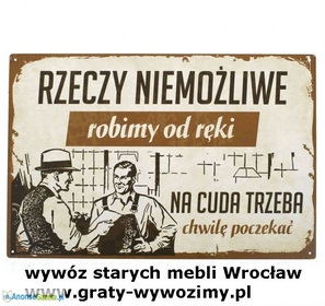 Opróżnianie mieszkań Wrocław,wywóz mebli Wrocław