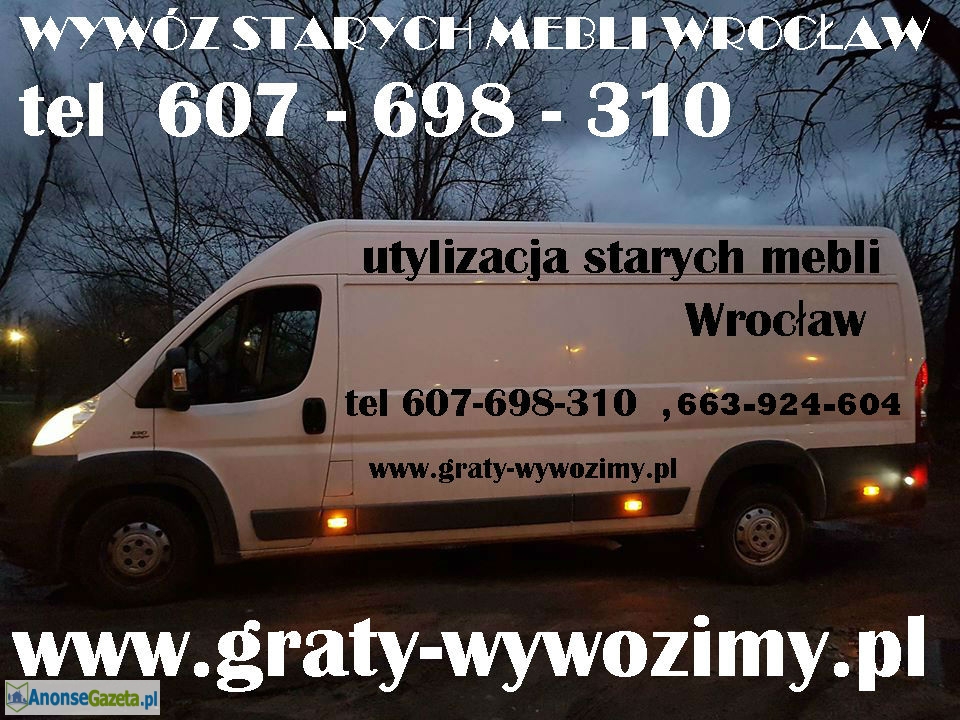 wywóz mebli Wrocław,utylizacja starych mebli Wrocław