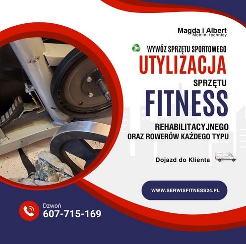 Utylizacja, wywóz sprzętu sportowego fitness, rehabilitacyjnego, rowerów