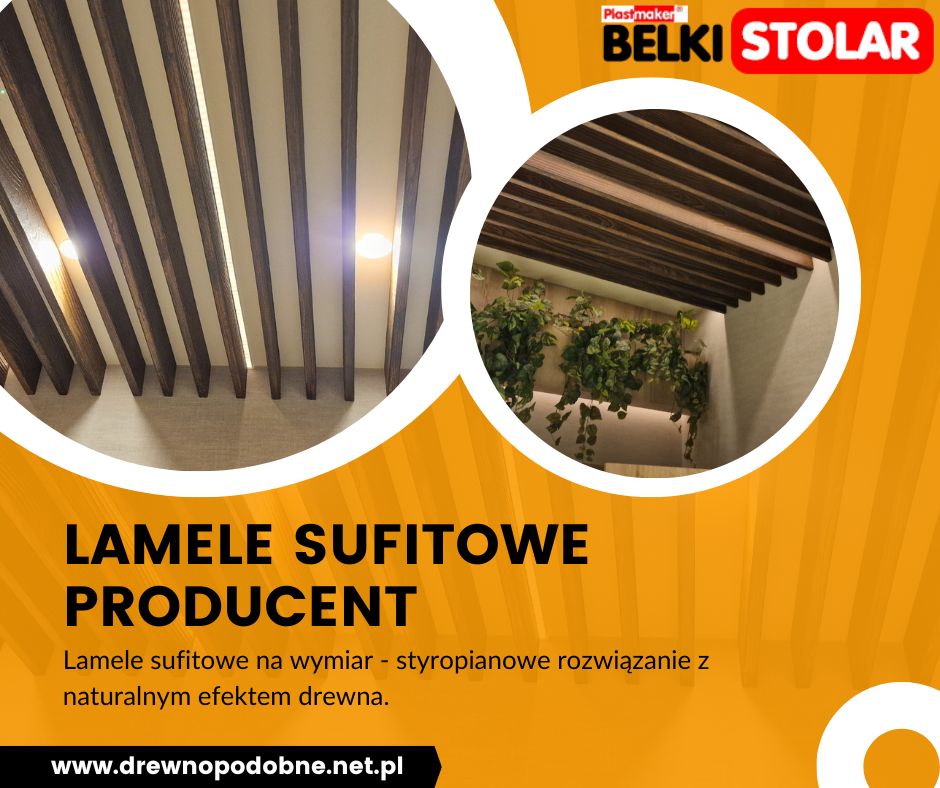 Lamele sufitowe drewnopodobne PRODUCENT