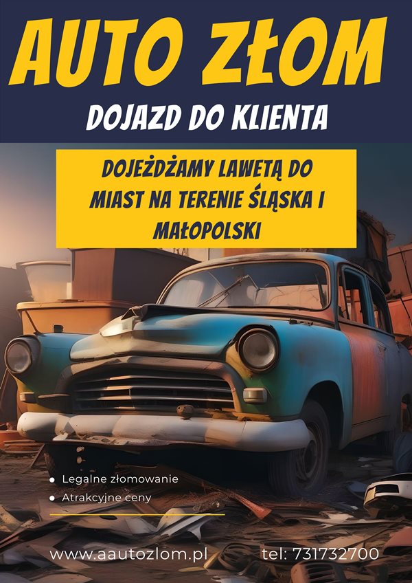 Złomowanie aut - Profesjonalnie i Legalnie Śląsk, Małopolska