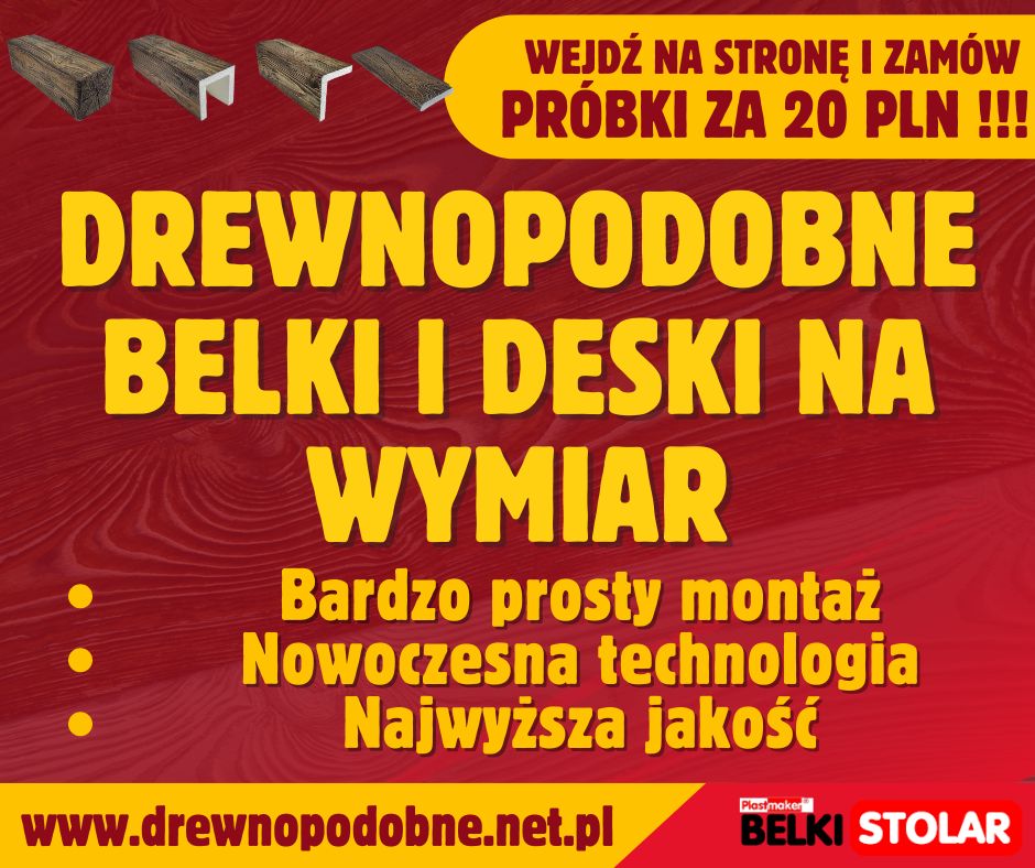 Drewnopodobne belki i deski na wymiar - PRÓBKI JEDYNE 20 PLN