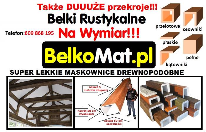 BELKOMAT superlekkie maskownice i lamele drewnopodobne na wymiar styropianowe